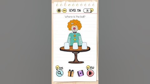 Brain test level 136 Where is the ball?