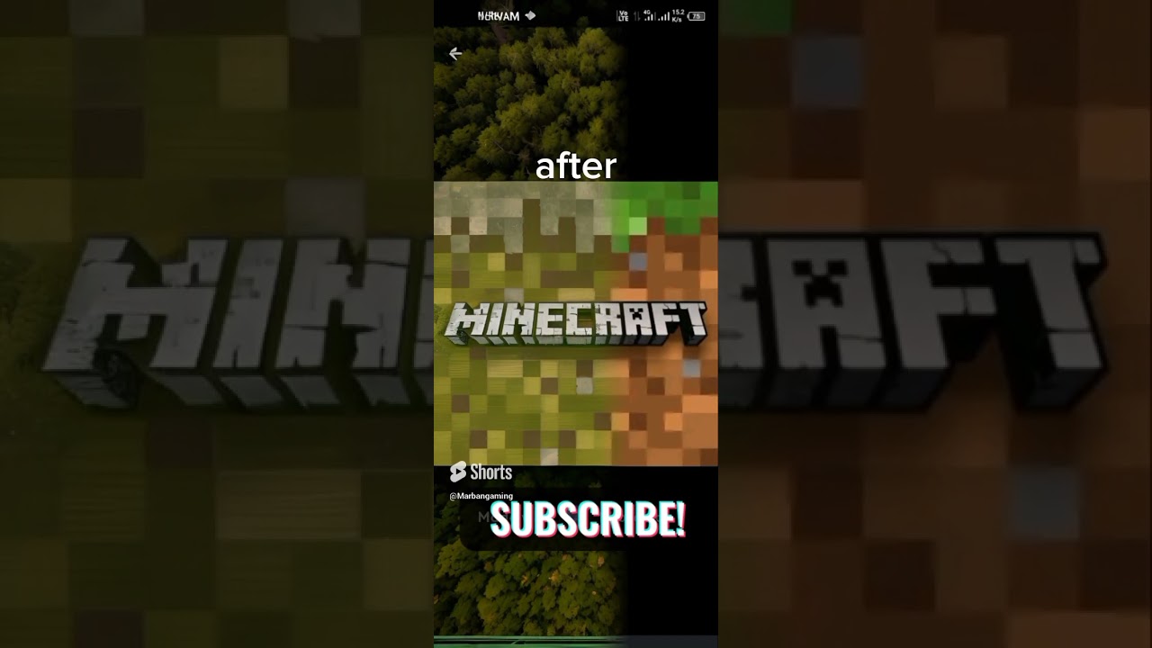 Minecraft before. after 😱 