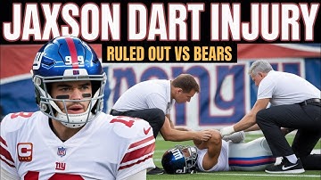 Jaxson Dart injury: Giants QB ruled out with concussion vs. Bears