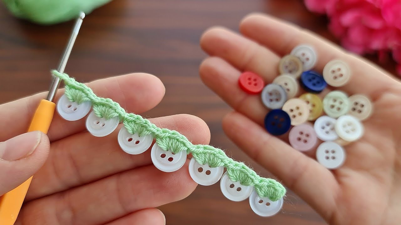 Cómo tejer una pulsera de crochet usando solo unos botones hacer ganchillo como tu abuela pero versión