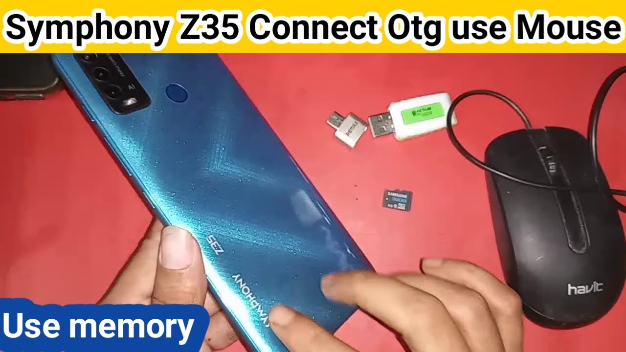 Symphony Z35 connect otg use mouse and memory card