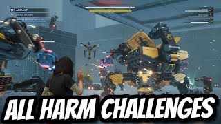HOW TO COMPLETE ALL THE HARM CHALLENGES! - How To Access The Harm Room (Marvel Avengers Beta)