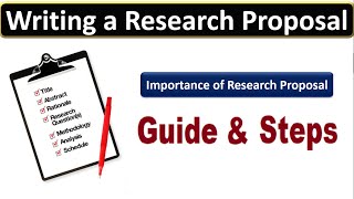 How to write a research Proposal | Writing a Research Proposal