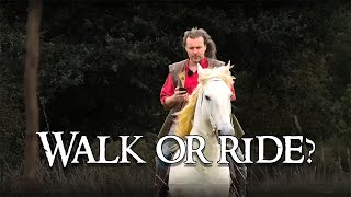 Travelling on a horse: How does being on a horse compare to walking on foot?