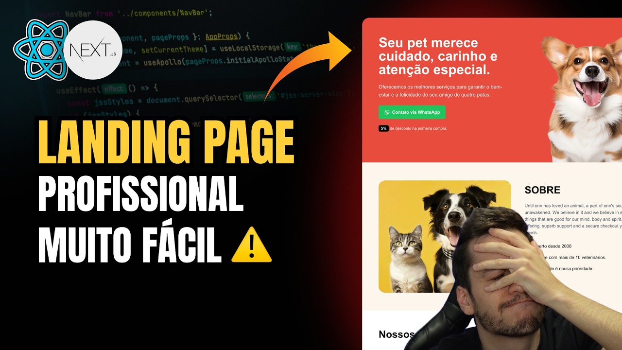 Criar LANDING PAGE profissional do ZERO + Next JS 🔥 - YouTube