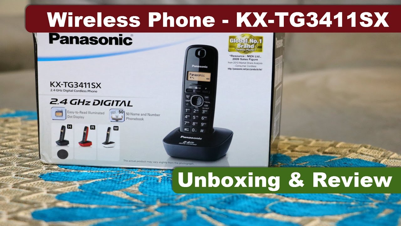 คู่มือโทรศัพท์ไร้สาย panasonic  Update  KX-TG3411SX | Panasonic Wireless Phone Unboxing \u0026 Review |