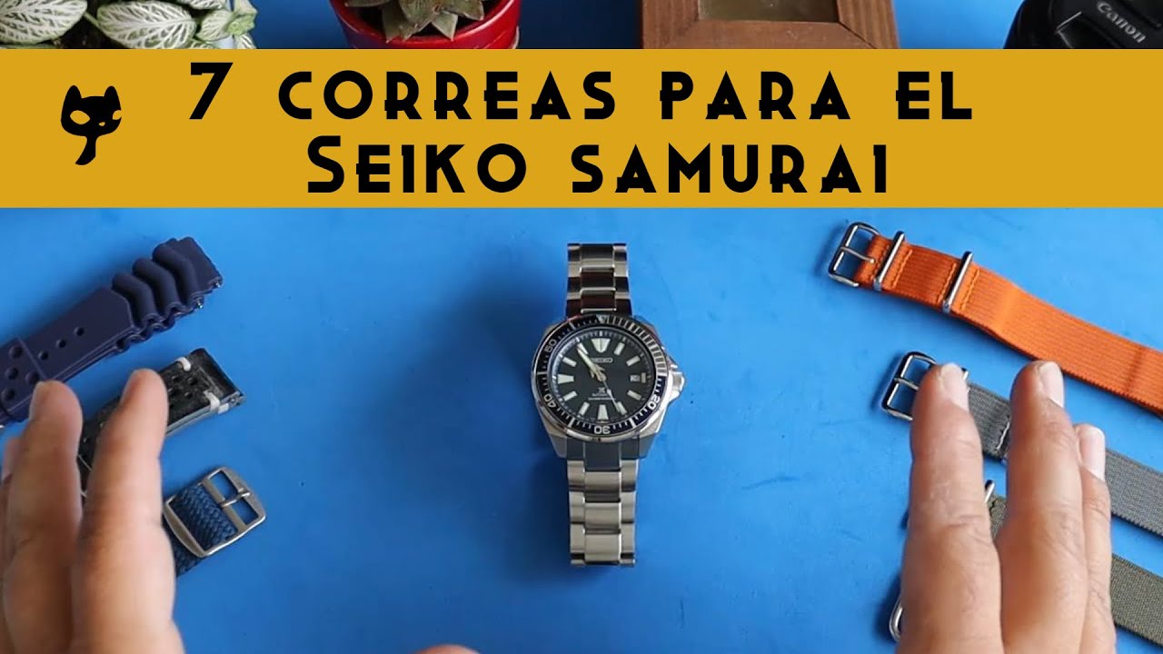 El Seiko Samurai con 7 correas diferentes ¿Cuál prefieres? - YouTube