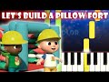 Let's Build a Pillow Fort - Cocomelon Nursery Rhymes | Piano Tutorial | Karaoke