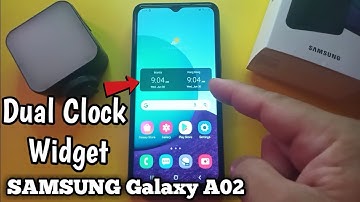 How to Add Dual Clock Widget to Home Screen in Samsung Galaxy A02