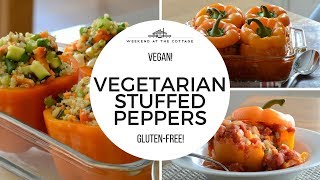 Healthy VEGETARIAN STUFFED PEPPERS - Vegan | Gluten-Free