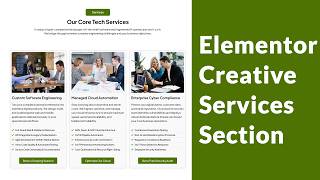 How to Build a Modern 3 Column Service Grid in Elementor Equal Height Buttons