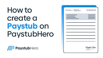 Paystub Generator | How To Create a Paystub on PaystubHero