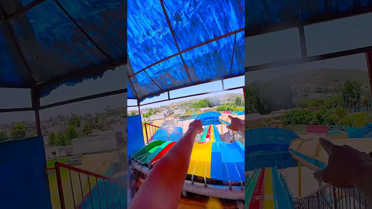 Bella ciao waterpark slide PoV #parkour #speedrun #freerun #park #waterslide #parkourlife #ytshorts