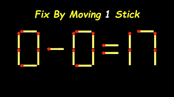 IQ Test: Move One Matchstick to Make the Equation Correct!