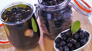 تخليل الزيتون الاسود بطريقتين صحية ناجحة الشيف نادية |Recette d'Olives noires marinées en 2 versions