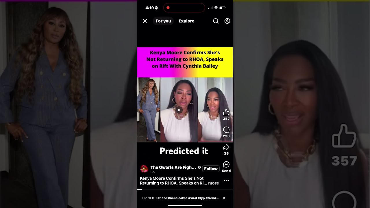 Predicted That Kenya Would Not Be Returning To Housewives Realitytvstar Realities Bravotv Rhoa
