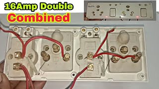How To Make 16Amp Double Combined Board Connection At Home/Heavy duty Electric Double Combined