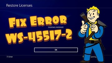 How To Fix PS4 Error WS-45517-2