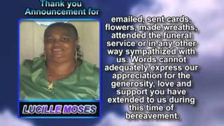 Lucille Moses thank you