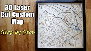 Laser Cut 3D Map Step By Step | Laser Engraver Atezr P10 Combo