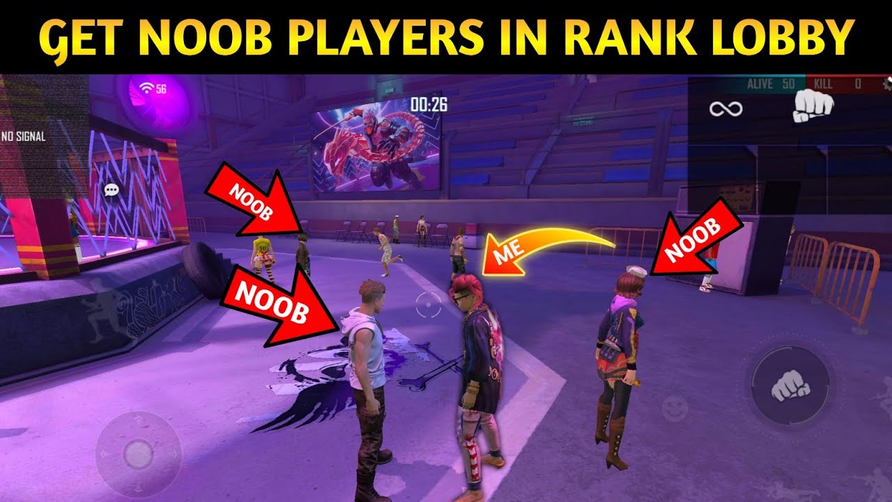 Get Noob Players In Rank Lobby Free Fire Noob Lobby In Free Fire Rank Match Free Fire Tips YouTube