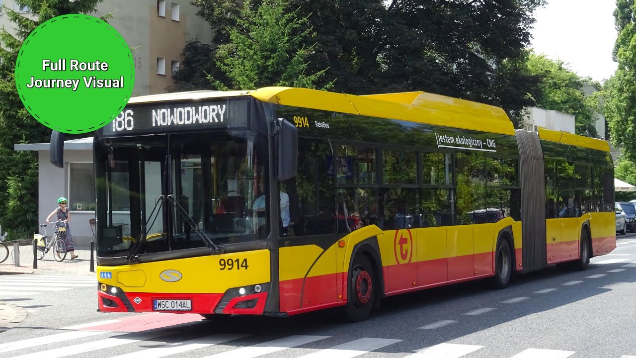 WTP Warsaw 186 Full Route Journey Visual- Szczęśliwice to Nowodwory | ReloBus WSC040AL 9940