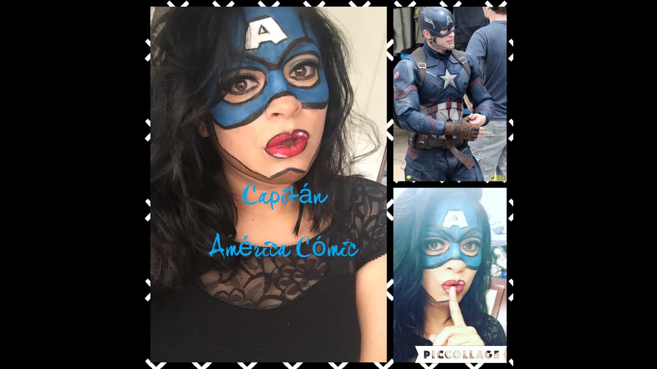 Maquillaje Capitán América Cómic/ Makeup Comic - YouTube