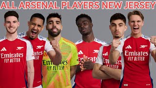 All Arsenal Players in New Home Kit 2024-25 Season