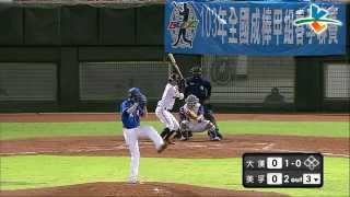20140402-2甲組春季聯賽 大漢學院 vs 美孚巨人 3下林書逸火力全開 再添一支中間方向安打