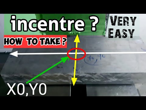 Work offset in VMC !! Incenter !! X0, Y0 !! Block center !! How to take work offset !! VMC tutorial