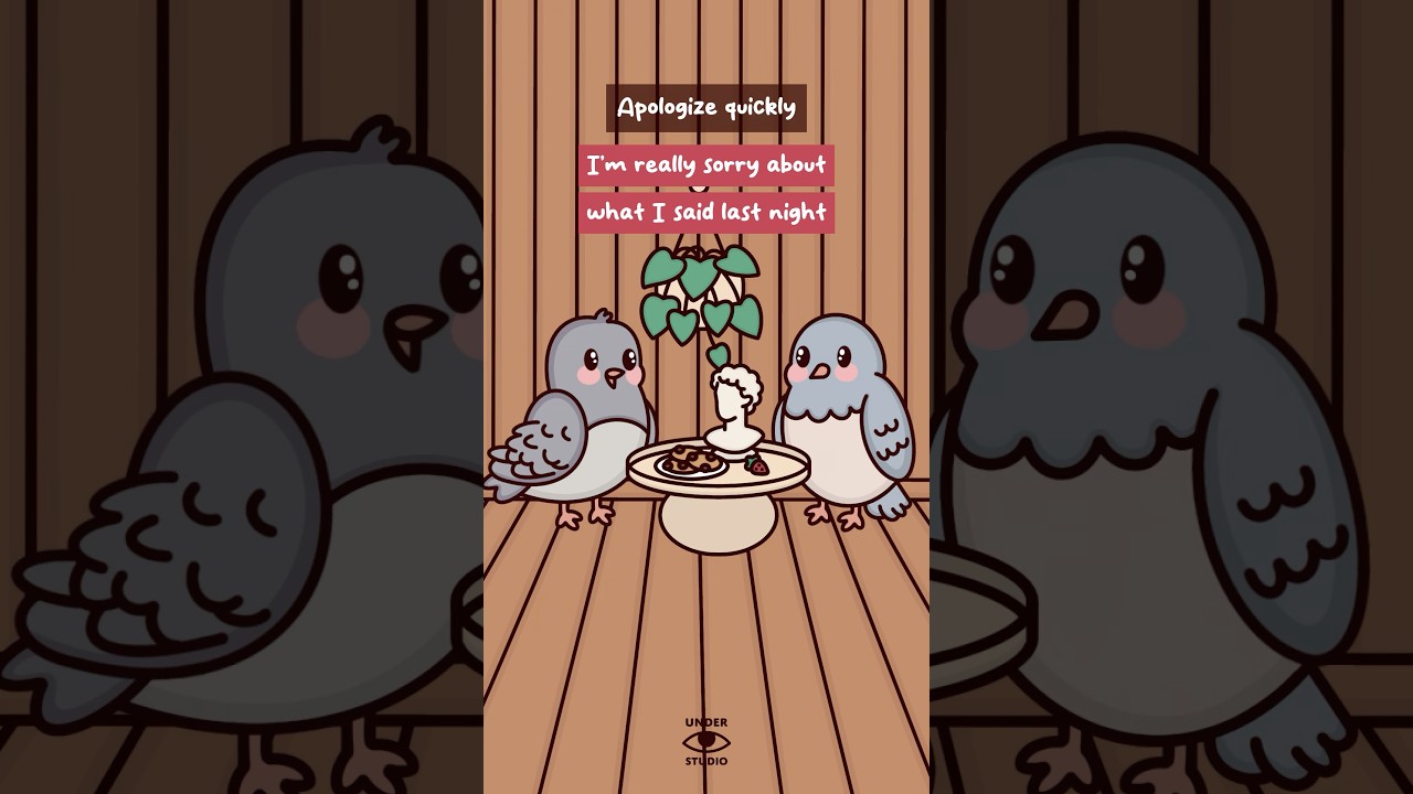 What To Do After An Argument 🐦 Birdie Couple Animation Meme | Original Audio: @relationshipswithaly