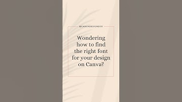 Simple hack for choosing Canva fonts - No more boring designs #shorts #short #canvadesigns101