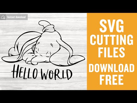 Hello World Svg Free Cutting Files for Silhouette Instant Download