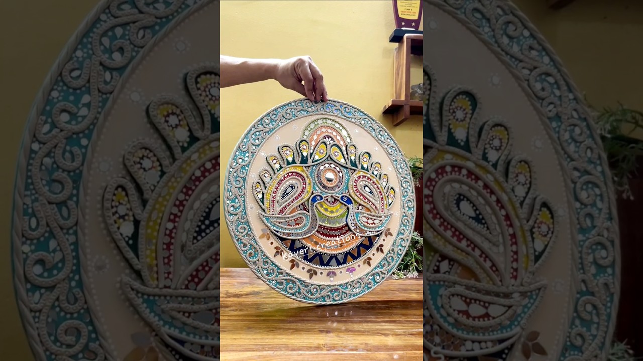 Peacock Lippan Art | Attractive Lippan Art | DIY Art | DIY Craft | Peacock frame | 