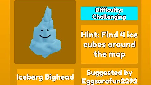 How to get the Iceberg Bighead - Find the Big Heads [Roblox]