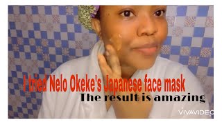 I tried @NeloOkeke Japanese face mask and this is the result. #diy #viral #youtube #video