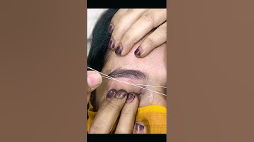 Eyebrows tutorials in slow motion  me aap dhage me baal kese fasane he ,dhaga kese chalaye vo sikhe