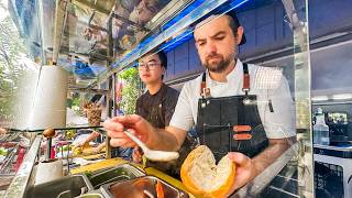 Live Service Chef Selling Banh Mi on the Streets of Viet Nam