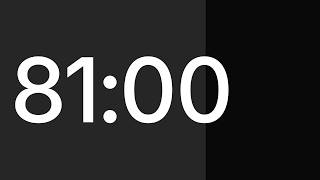 ⏱ 81 Minute Timer with Alarm | Temporizador 81 minutos | Cronômetro 81 minutos | 81분 타이머 | ８１分タイマー
