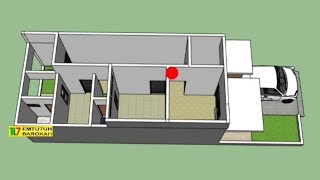 Standard builders can construct this 5x16 house with 3 bedrooms