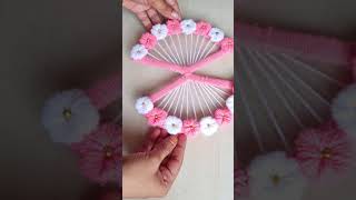 Wall Hanging Craft with Wool #shorts #youtubeshorts