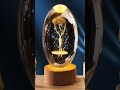 Galaxy Crystal Ball Night Lamp with Color Changing USB Powered Wooden Base (Deer) #amazon#nightlamp