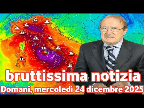 Video !! ULTIMO MINUTO: ALLERTA ROSSA METEO DOMANI, MERCOLEDÌ! PERICOLO ESTREMO!