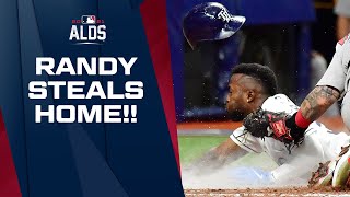 RANDY STEALS HOME!!! Rays' Randy Arozarena steals home in ALDS Game 1!!