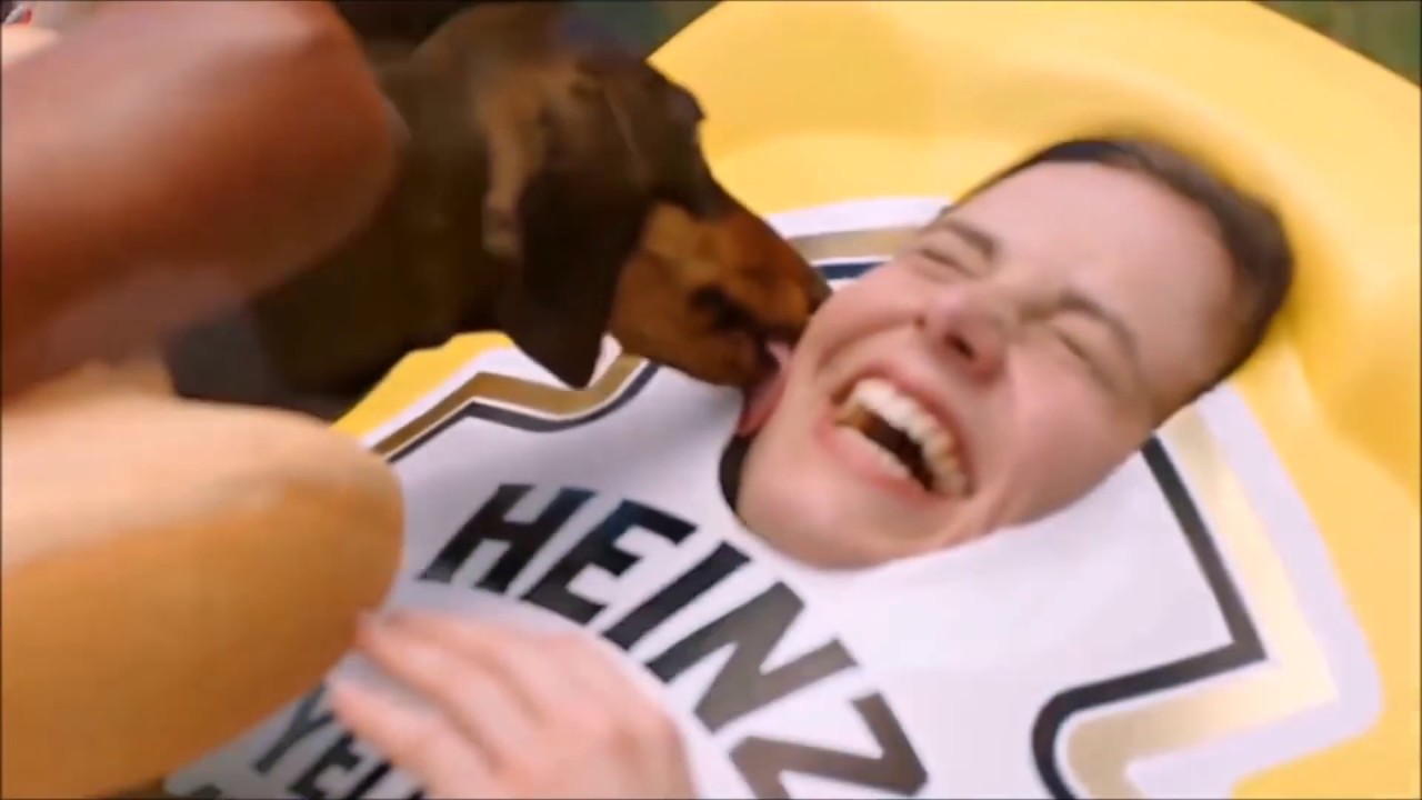 Heinz Advert Funny Ketchup collection Commercial Superbowl Hot Dogs