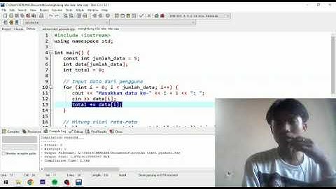 Tutorial Cara Membuat Program C++ Menghitung Nilai Rata-Rata Menggunakan Array