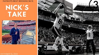 Nick's Take | Listless Cleveland Browns smashed by New England Patriots 38-15
