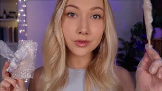 ASMR Unusual Crinkly Facial Treatment (tingly sticky sounds + gentle whispers)