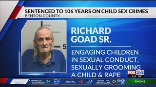 Benton County man sentenced to 106 years for child sex crimes
