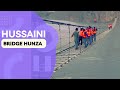 Dangerous suspension hussaini bridge  hunza valley  travel pakistan 